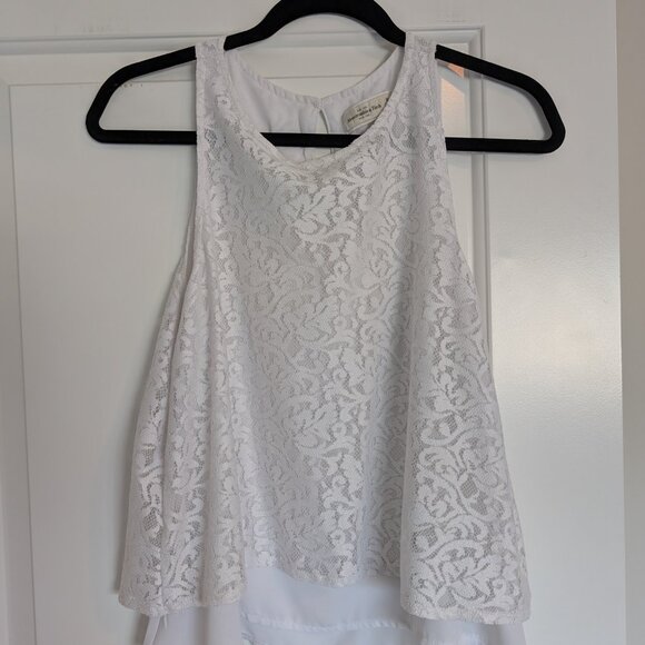 Abercrombie & Fitch Size M flowy tank Y2K lacy - Picture 2 of 5